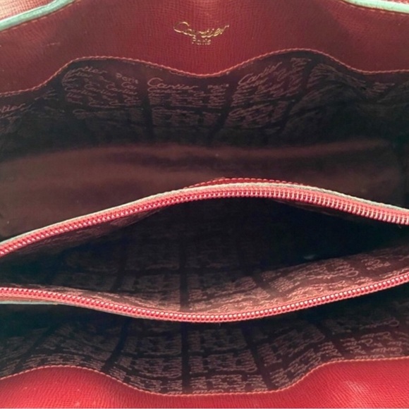 MUST DE CARTIER TURN LOCK SHOULDER CROSSBODY LEATHER BAG Multi-winner Host Pick - Picture 11 of 17